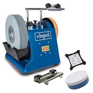 Amoladora de Banco Húmeda de 250 mm con Piedra de Afilar de Corindón de 200 W, Rueda de Pulido Universal de Cuero y Medidor de Ángulo, Herramientas de Bricolaje para Taller - Product Image 2