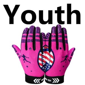 Nouvelle Arrivée Conception Personnalisée Grip Football Récepteur Gants Adulte Enfants En Plein Air Football Américain Gants Fournisseur - Product Image 6