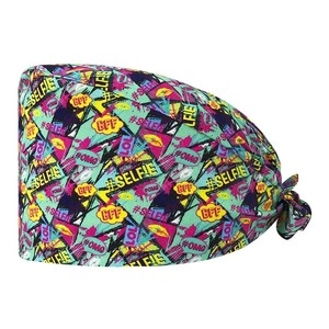 Cappello da Chef, Berretto Unisex per Personale Medico, Copricapo Regolabile per Capelli e Barba, Cappello Chirurgico con Fascia in Cotone Multicolore - Product Image 3