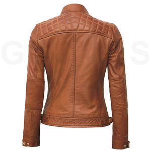 Bán Buôn Cộng Với Kích Thước Da Phụ Nữ Áo Khoác Da Chính Hãng Xe Máy Mù<span class=keywords><strong>a</strong></span> Đông Tinh Khiết Chính Hãng Áo Khoác Da Nữ Đường Phố Phong Cách - Product Image 4