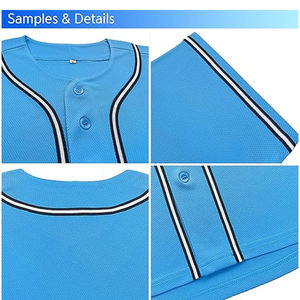 Jersey de béisbol de manga corta para hombre de la mejor calidad, ropa deportiva transpirable de secado rápido, Jersey de moda para entrenamiento de equipo en blanco - Product Image 6