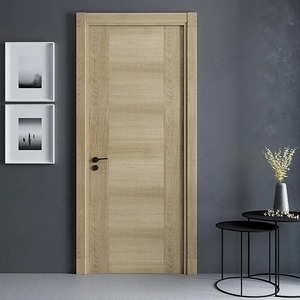Chambre intérieure Autre porte Conception à double panneau Revêtement en latte de bois massif Décoration verticale Porte invisible - Product Image 2