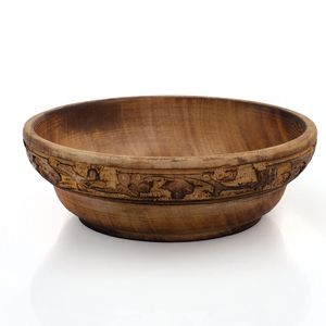 Tazón de Madera Artesanal, Plato de Madera Maciza para Cocina, Vajilla para Mesa de Comedor - Product Image 3
