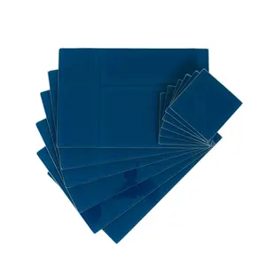 Effen Kleur Lederen Placemat Blauwe Kleur Tafelmat Blauwe Kleur Huishoudelijke Warmte Isolatie Olie Proof Food Pad Best Verkopend