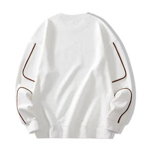 Style unique hommes sweats Logo personnalisé taille 100% coton Street Wear respirant blanc sweats de haute qualité pas cher prix - Product Image 4