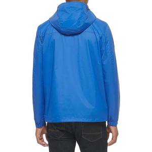 High Street Style Men's Clothing Jackets Windbreaker Custom Logo Design <b>Waterproof</b> Rain Jackets Winter Long Sleeve Blue Color - Product Image 2