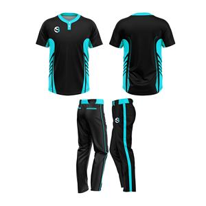 Camisa de béisbol transpirable con dos botones, uniforme de béisbol profesional, 100% poliéster, venta al por mayor - Product Image 6