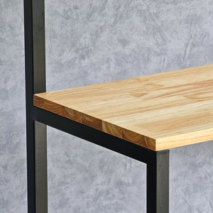 Estante de Cocina Ensamblado de 70x30x122cm, Modelo KB68043, Estructura de Hierro y Madera de Caucho, para Almacenamiento en el Hogar, Horno Microondas y Organización de Especias - Product Image 6