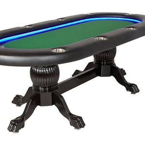 Table de poker en bois personnalisable de luxe moderne avec motif rond Table de jeu Mahjong de haute qualité pour utilisation au casino - Product Image 1