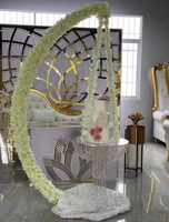 Vente en gros de support de lustre pour décorations support en fer courbé en métal support de fleur pour gâteau en fer de haute qualité pour les mariages