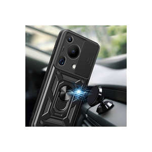 Étui magnétique en silicone bleu Netzy pour Huawei Pura 70 Ultra, protection de l'appareil photo coulissant, antichoc, coque Vega avec emplacement pour carte - Product Image 5