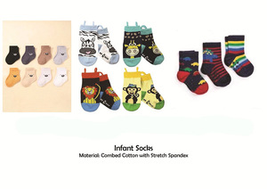 100% Cotton Stretch Kids Socks Boys/Girls Winter Casual Soft Touch Breathable Eco-Friendly Anti-Bacterial Anti Slip <b>Toddler</b> - Product Image 6