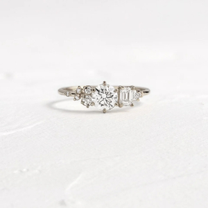 แหวนเพชรโมอิสสำหรับผู้หญิงประดับอัญมณีสีทอง - Product Image 3