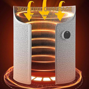 Leg Warmer Under <b>Desk</b> Electric Foot Warmer Heated Foot Heater for Office and Home <b>Foldable</b> Portable Leg Heater with Soft Blanket - Product Image 2