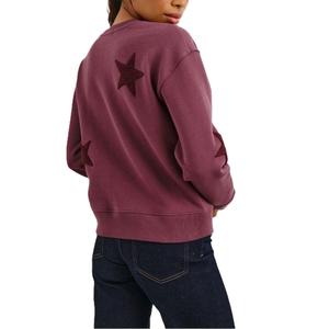 Haute qualité personnalisé hiver éponge étoile à cinq branches graphique 100% coton goutte épaule sweats pleine longueur Streetwear femmes - Product Image 3