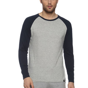 เสื้อสเวตเตอร์คอลูกเรือผ้าฝ้ายสำหรับผู้ชายเสื้อครอปที่ไหล่แบบสั้นมีฮู้ดปุ่มป้องกันริ้วรอยตรงจากโรงงาน - Product Image 6