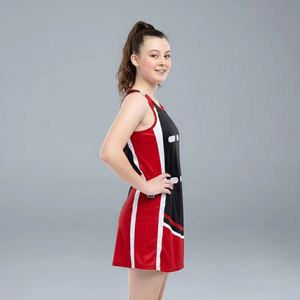 Robe de netball personnalisée pour femmes, uniforme d'équipe, respirante, de haute qualité, impression par sublimation, spandex/polyester, séchage rapide, 220g - Product Image 4