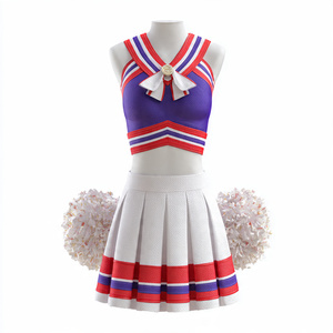 Ensemble d'uniformes de cheerleading, tenue d'entraînement de cheerleading, uniformes de cheerleading avec strass scintillants, vêtements de sport pour cheerleading - Product Image 4