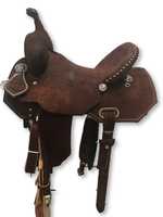Selle de cheval de course western de luxe pour sports de plein air, en cuir de buffle 100% premium, avec arbre en bois fait main, quincaillerie en laiton, personnalisable