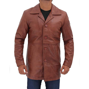 Nouvel arrivage Prix de gros Manteau en cuir de haute qualité pour hommes, coupe ajustée, respirant, nouveau manteau en cuir élégant et confortable - Product Image 1