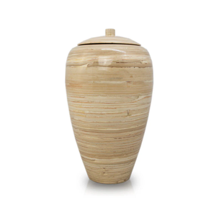 Venta al por mayor de urnas ecológicas de bambú hilado de estilo europeo hechas a mano de color personalizado OEM ODM urnas para cenizas de fábrica de Vietnam - Product Image 4