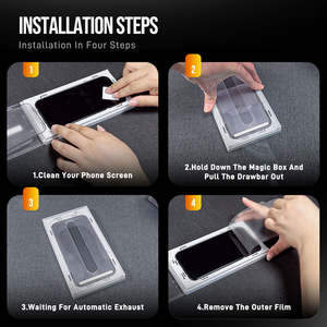 Kit d'application facile à installer, écologique et recyclable, film hydrogel PET pour écran de <span class=keywords><strong>smartphone</strong></span>, protection d'écran en céramique pour iPhone - Product Image 4