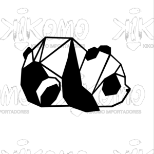 Cuadro de MDF Negro con Diseño de Oso Geométrico - Product Image 6