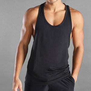 2024 New Design <b>Men</b> Tank Top100% Cotton Outwear Breathable Anti Shrink Quick Dry Top Quality Athletic Workout Wear Oversized - Product Image 1