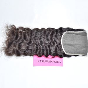 Extensions de cheveux humains vierges 100% non traités, bruts, non coupés, alignés sur la cuticule, avec closure 6*6, provenant de temples indiens - Product Image 2