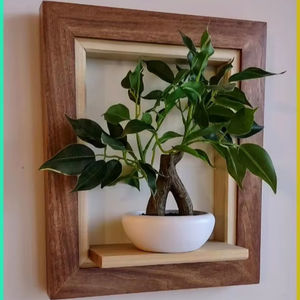 Artisanat pot de fleurs en bois souhaitant bien jardinière arrière-cour décor de jardin créatif jardinières en bois écorce pots de fleurs jardin - Product Image 5