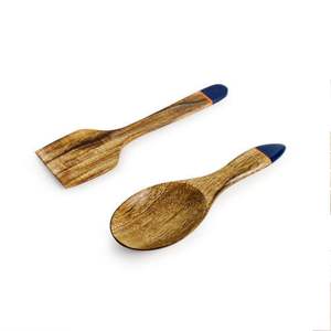 Cuillère en bois élégante Serveurs à salade en bois de manguier Lot de 2 Serveurs à salade en bois Lot de 2 KETCHENWAR UNIQUE FAIT À LA MAIN - Product Image 3