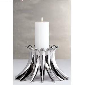 Porte-bougie tendance fait main, écologique, de qualité supérieure, finition métallique, ajoute une brillance subtile, intérieurs minimalistes et luxueux pour - Product Image 3