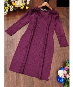 Top de algodón flameado Premium de Ropa Étnica india con hermoso trabajo Chikankari listo para usar Kurtis elegantes con tallas grandes para mujer - Product Image 1