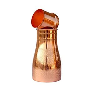 Fabricant en gros de carafes de chevet martelées en cuivre pur pour les bienfaits ayurvédiques pour la santé Capacité 1 litre quantité en vrac - Product Image 2