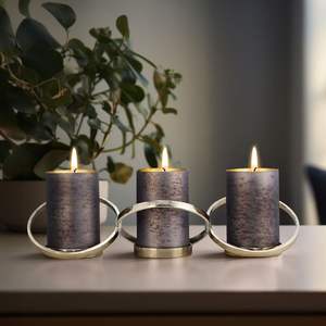 Customizable Modern Home Metal Abstract Ring Iron Stand Home Christmas Birthday Decor Printed Design Metal <b>Candle</b> <b>Holders</b> - Product Image 1