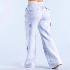 Pantalones Deportivos de Invierno para Mujer, Estilo Urbano Moderno, Suaves y Transpirables, de Poliéster/Algodón, Corte Regular, Frente Plano con Cordones, Ajuste Casual - Product Image 3