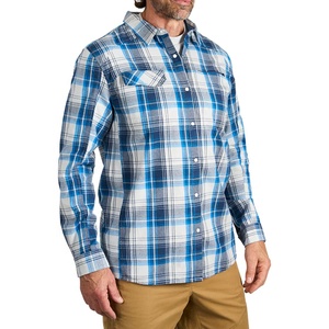 Camisetas de pesca de popelina de poliéster/algodón con logotipo personalizado para hombre, manga larga, protección solar, 50 + UV UPF, botón de enfriamiento de secado rápido - Product Image 4