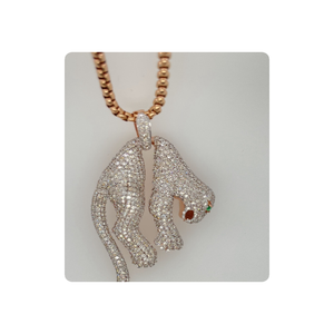 Pendentif de créateur en or rose avec diamants naturels fabriqué avec un pendentif en diamant naturel Vs Si avec un design personnalisé bijoux de mode - Product Image 5