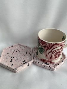 Prix de gros indien sous-verres en bois et en résine époxy sous-verres en marbre résistant à la chaleur sous-verres en pierre matériau écologique - Product Image 3