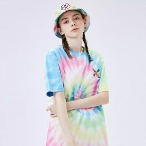 100% algodón cuello redondo de gran tamaño Tye Dye camisetas para Hombres estilo callejero impreso camiseta para hombres - Product Image 1