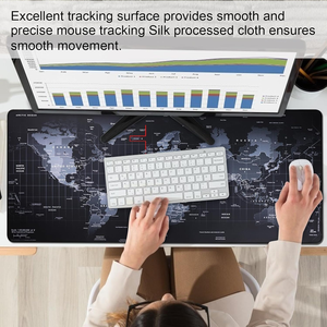 Alfombrilla grande para escritorio de computadora con superficie de seguimiento de precisión, base de goma antideslizante, diseño resistente al agua para juegos y trabajo - Product Image 4