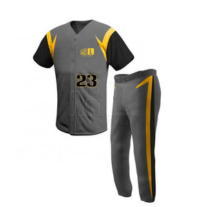 Uniforme de béisbol de marca privada, conjuntos transpirables superiores en diferentes tamaños disponibles para la venta - Product Image 1