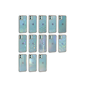Coque en silicone transparente blanche brillante Netzy compatible avec les modèles 11, 14 Plus, 13 Pro Max, 7 Plus - Styles INS à motifs NO3 - Product Image 2