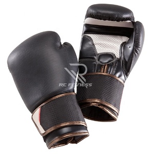Gants de boxe MMA en cuir de vachette avec fermeture auto-agrippante, personnalisables pour l'entraînement - Product Image 4