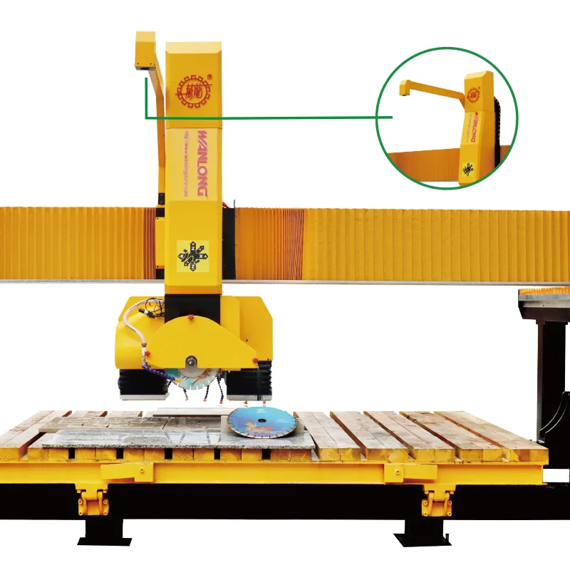 Wanlong İtalyan CNC sistemi tezgahı mermer granit Cnc köprü taş kesme ve freze makinesi