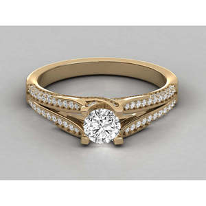 Bague solitaire en or 18 carats pour femmes, bijoux élégants et luxueux - Product Image 4