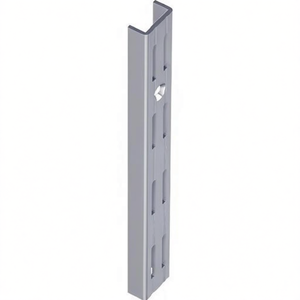 White Aluminum Steel <b>Wall</b> <b>Rail</b> 2000mm Double-Row Perforation 2-Piece Set ELEMENT SYSTEM - Product Image 3