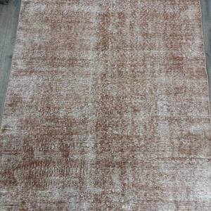 3.6x6.4 ft Turkish Rug, Vintage Accent Rug, <b>Brown</b> White Floral <b>Wool</b> Rug - Product Image 3