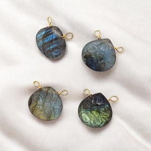 จี้รูปหัวใจแกะสลักดอกไม้925เงินสเตอร์ลิงชุบทองลวดห่อพลอยสีเงินมีเสน่ห์เป็นของขวัญสำหรับเธอ - Product Image 5