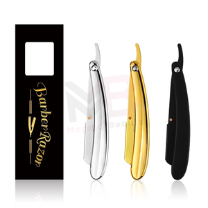 Hot Selling Electroplating <b>Single</b> <b>Blade</b> <b>Razor</b> Manual Barber Shop <b>Razor</b> Shaving Knife Cut <b>Razor</b> for Men Face Hair Removal - Product Image 2